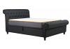 4ft6 Double Castle Scroll Chesterfield Ottoman Bed frame - Charcoal 2